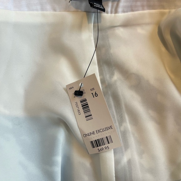 NWT Limited Navy & White Houndstooth Pencil Skirt size 16 - Picture 11 of 12